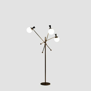 IGLOO - Brass and glass floor lamp by Mantellassi 1926 - view 3